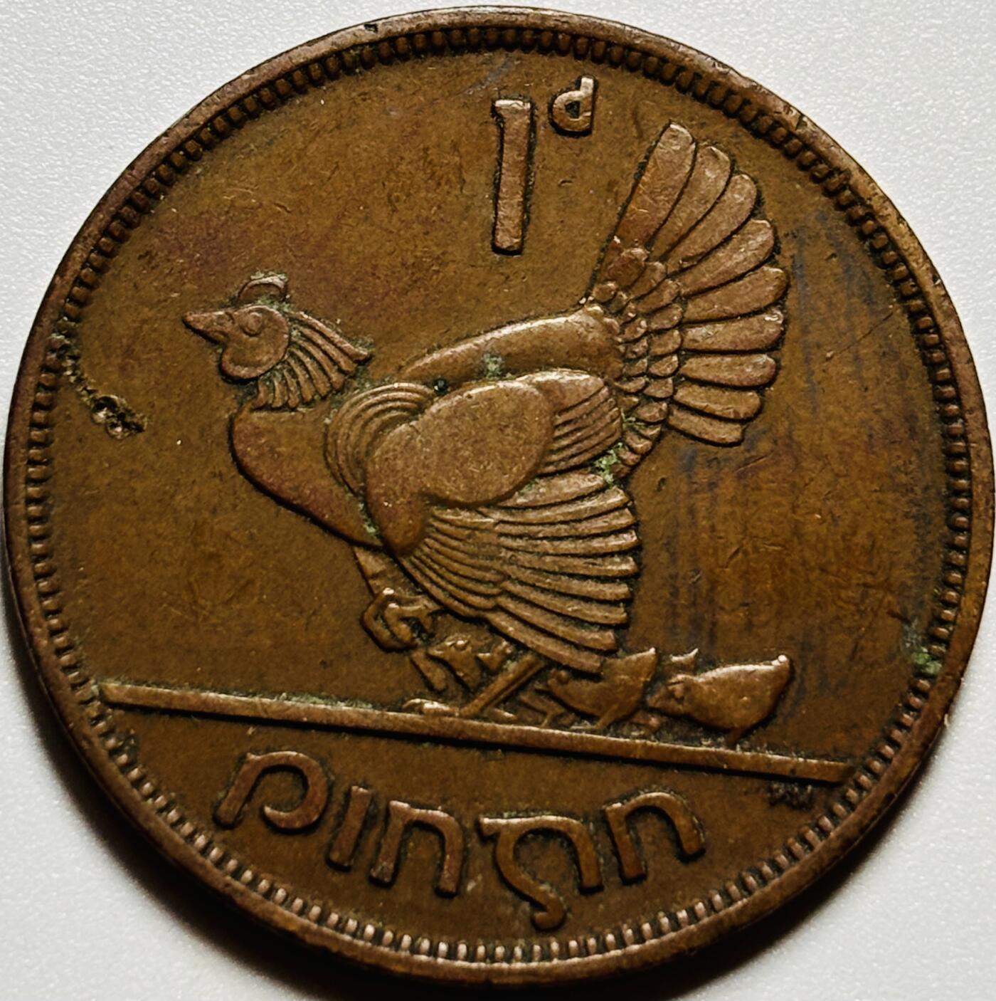 文馨钱币收藏第187 场 1940 年英属爱尔兰母鸡大便士