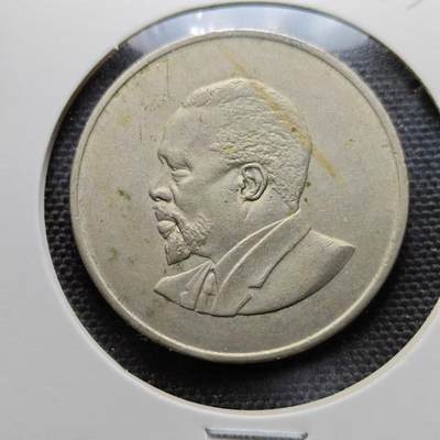 KK钱币收藏小铺  第173期 2月预留时间 每日一拍 周末发货 - 1968独年 肯尼亚开国版头像无字 2先令 