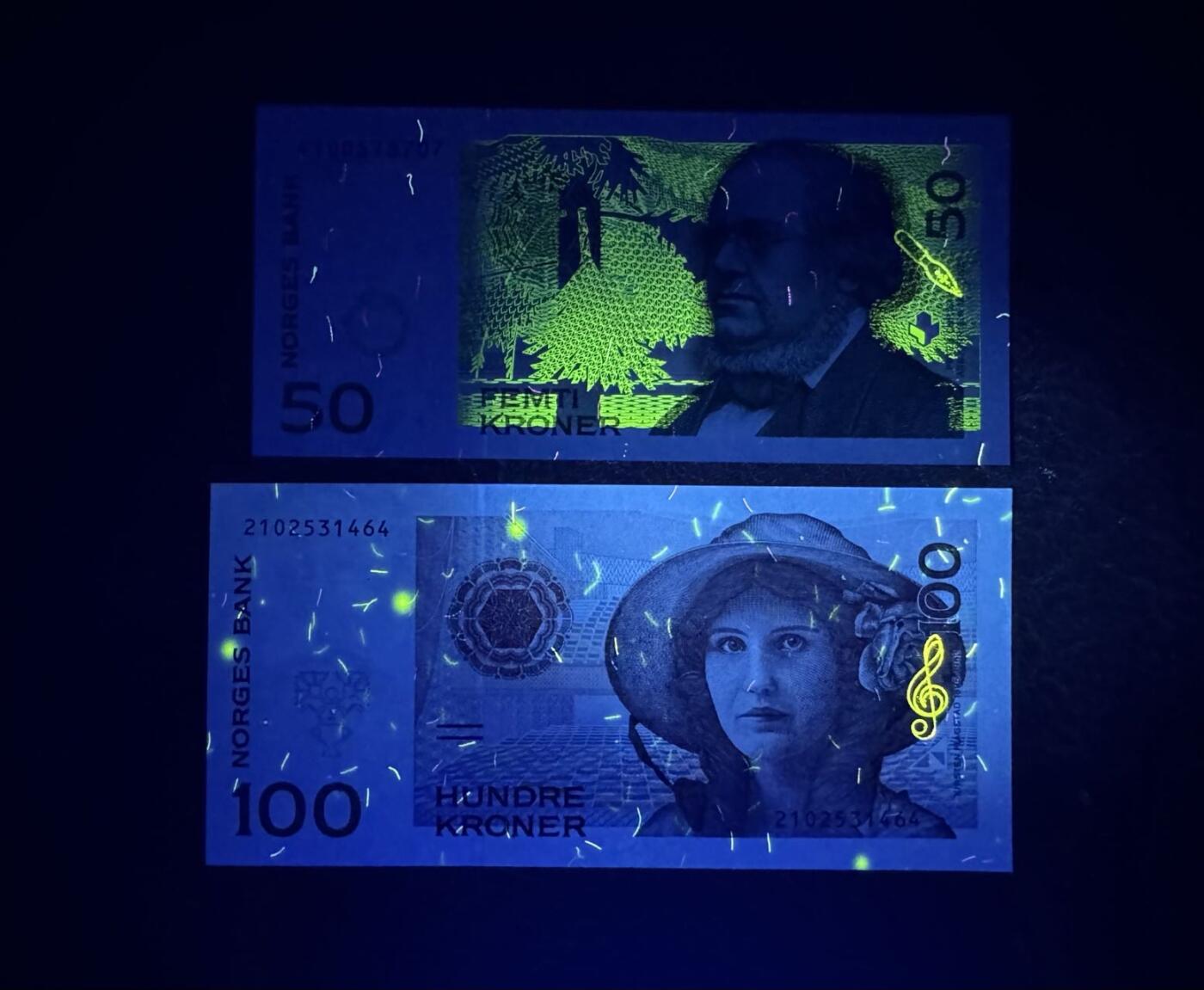 收藏联盟Quantum Auction 第393期拍卖  挪威1996年50克朗和1995年100克朗 品相全新UNC
