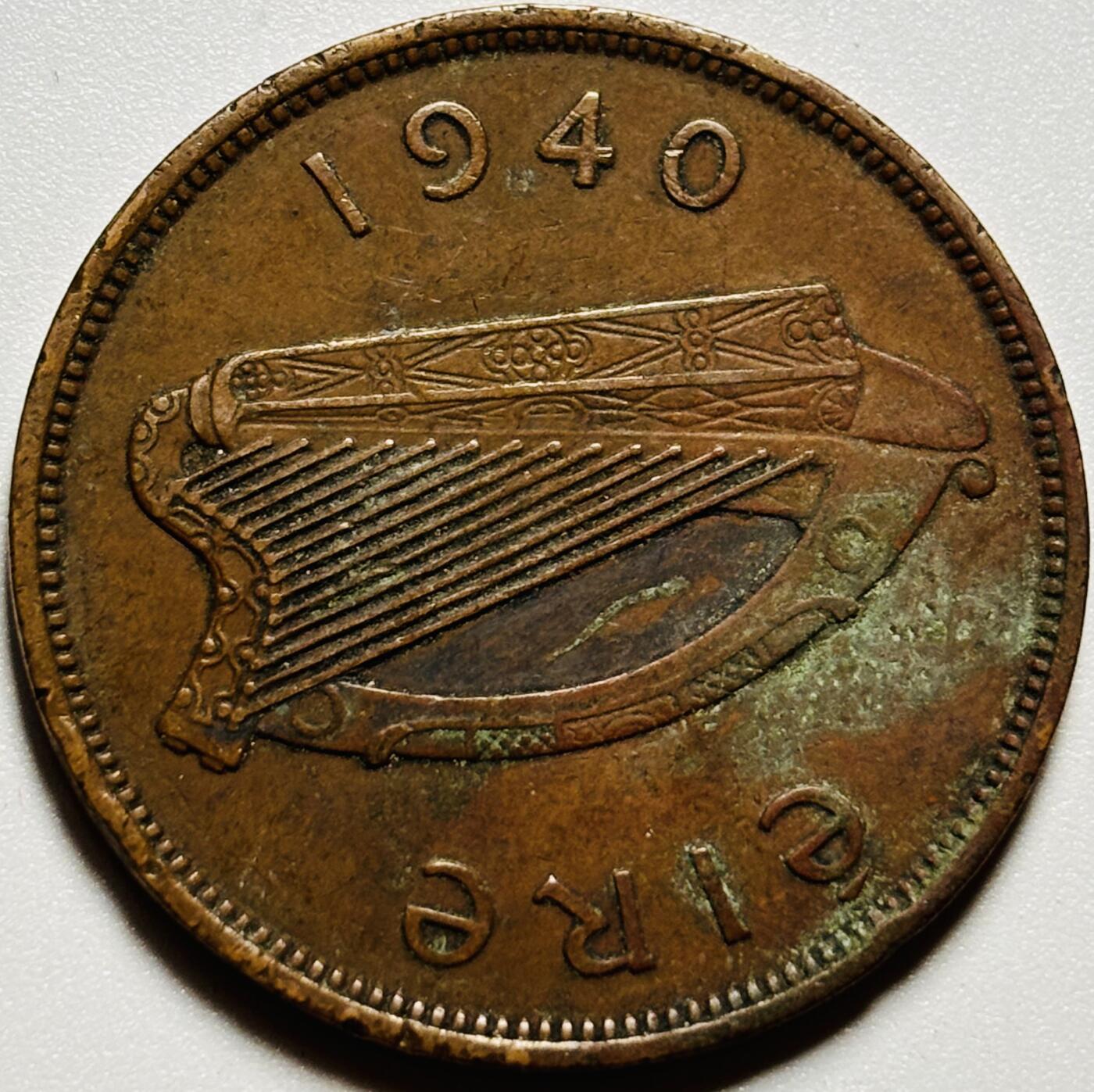 文馨钱币收藏第187 场 1940 年英属爱尔兰母鸡大便士