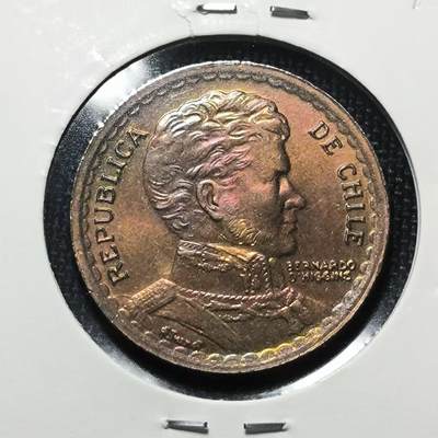 KK钱币收藏小铺  第174期 2月预留时间 每日一拍 周末发货 - 1953智利1比索铜币 好品