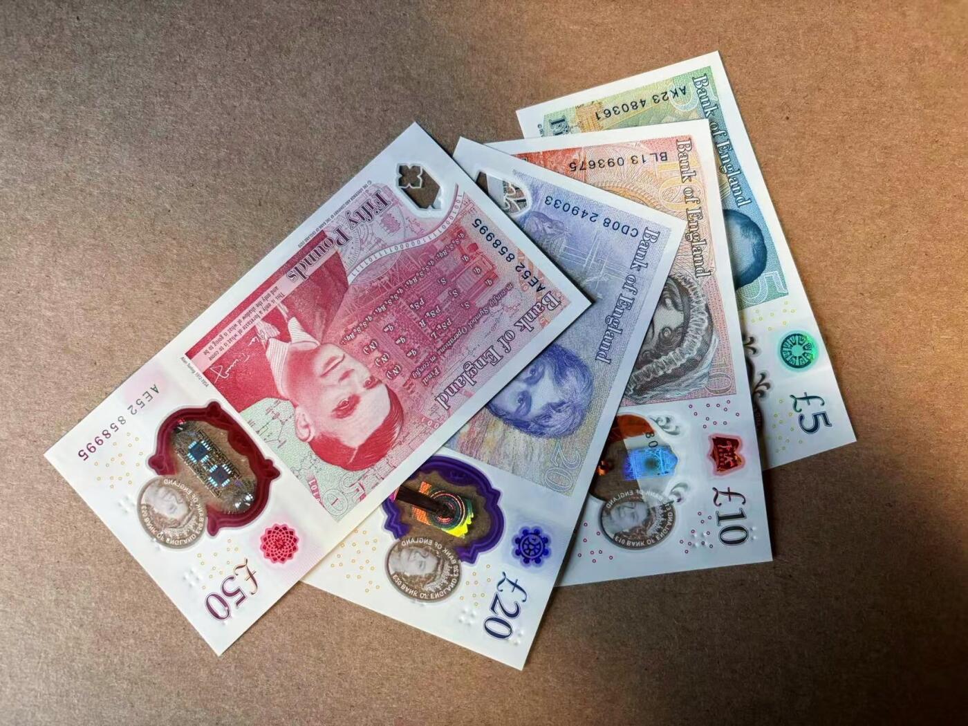 【Blue Auction】✨世界纸币精拍第583期【精】 【一组4张含无47】英国 2020年 5-50镑 全新UNC