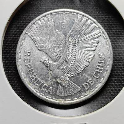 KK钱币收藏小铺  第177期 2月预留时间 每日一拍 周末发货 -  1961 智利1比索 飞鹰
