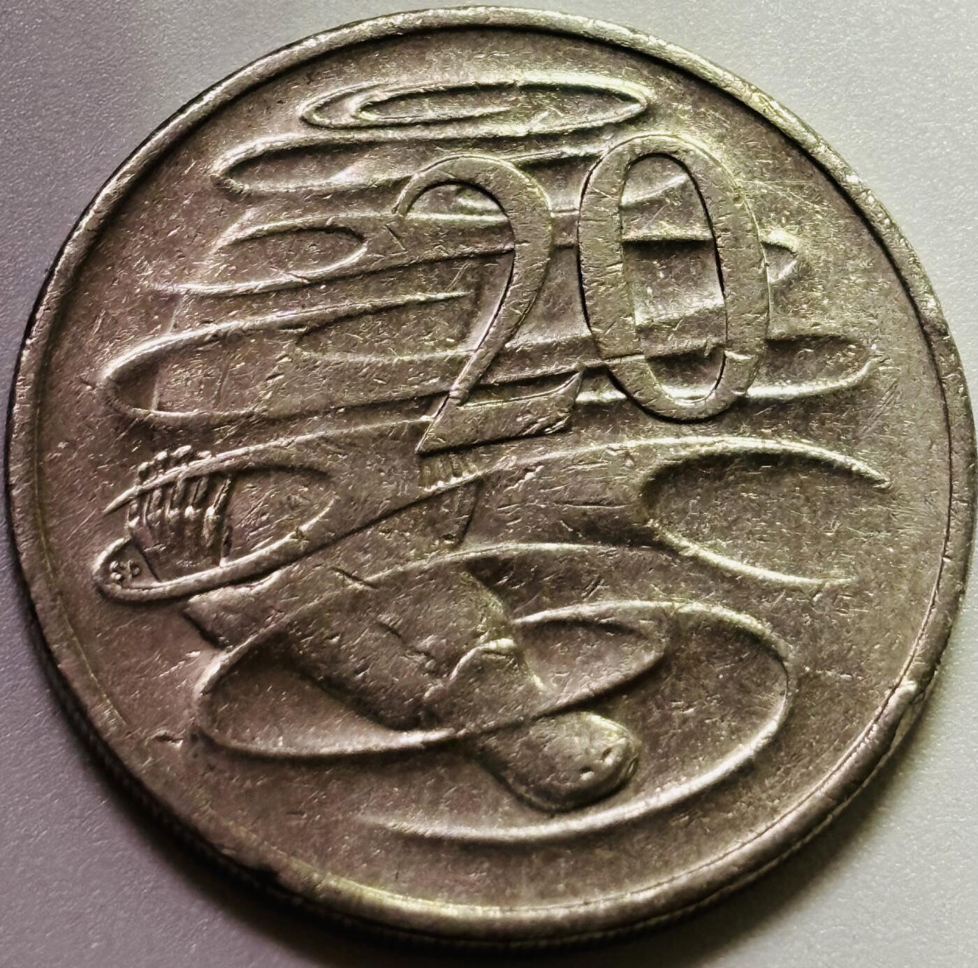 文馨钱币收藏第187 场 2008 年英属澳大利亚 20 分，鸭嘴兽