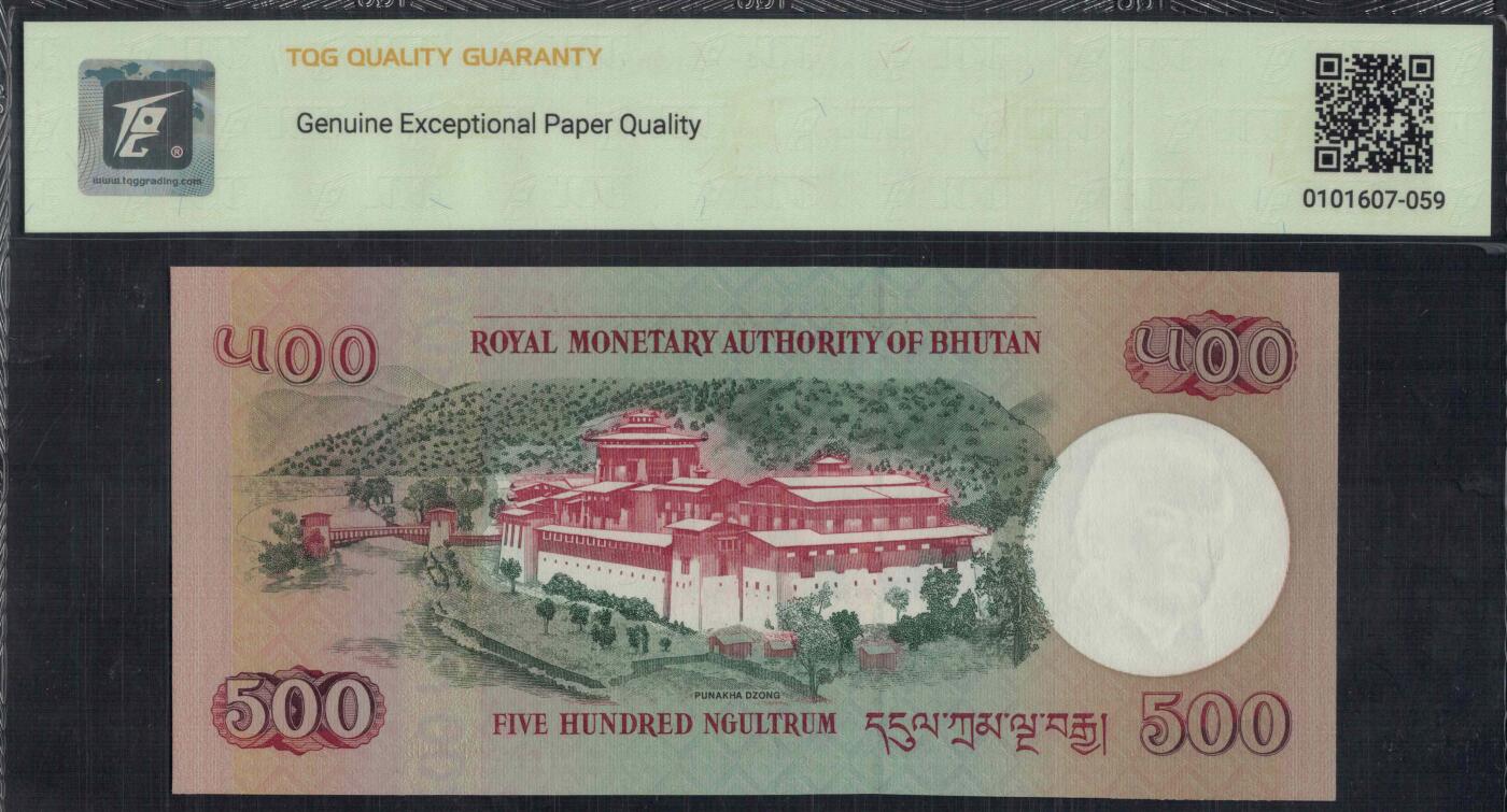 不丹2006年500努尔特鲁姆 P-33a 无47 TDLR印制 实物图 UNC