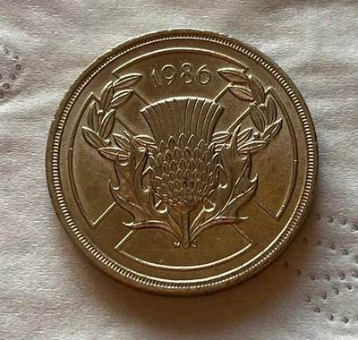 英国2英镑1986年苏格兰运动会单色纪念币 - 英国2英镑1986年苏格兰运动会单色纪念币