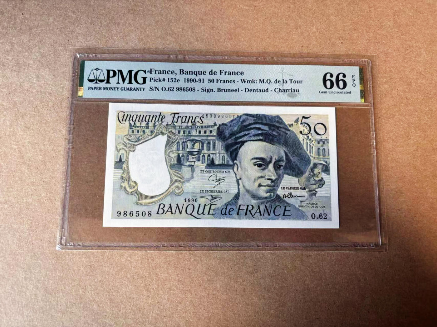【Blue Auction】✨世界纸币精拍第583期【精】 【无47】法国 1990年50法郎 PMG66EPQ 