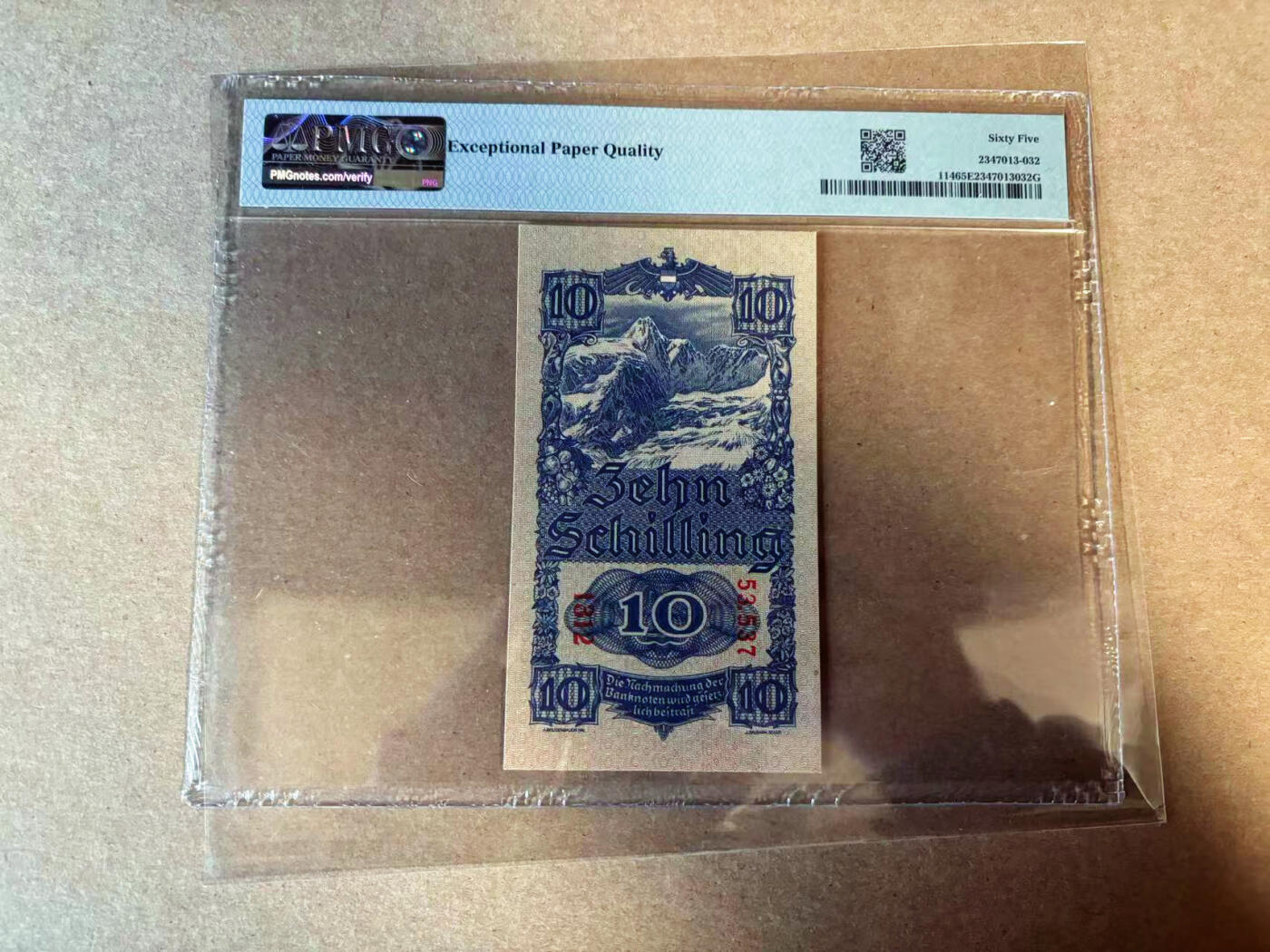 【Blue Auction】✨世界纸币精拍第583期【精】 奥地利 1945年10先令 PMG65EPQ 大壳子