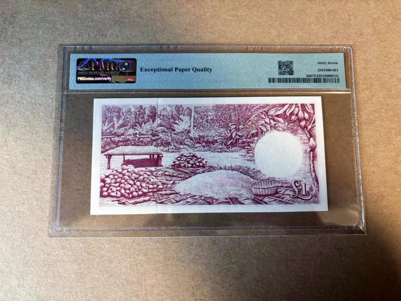 【Blue Auction】✨世界纸币精拍第583期【精】 加纳 1962年1镑  PMG67EPQ 高分 