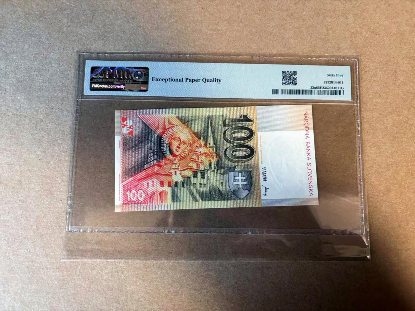 【Blue Auction】✨世界纸币精拍第583期【精】 【无47】斯洛伐克 1993年100克朗 PMG65EPQ 