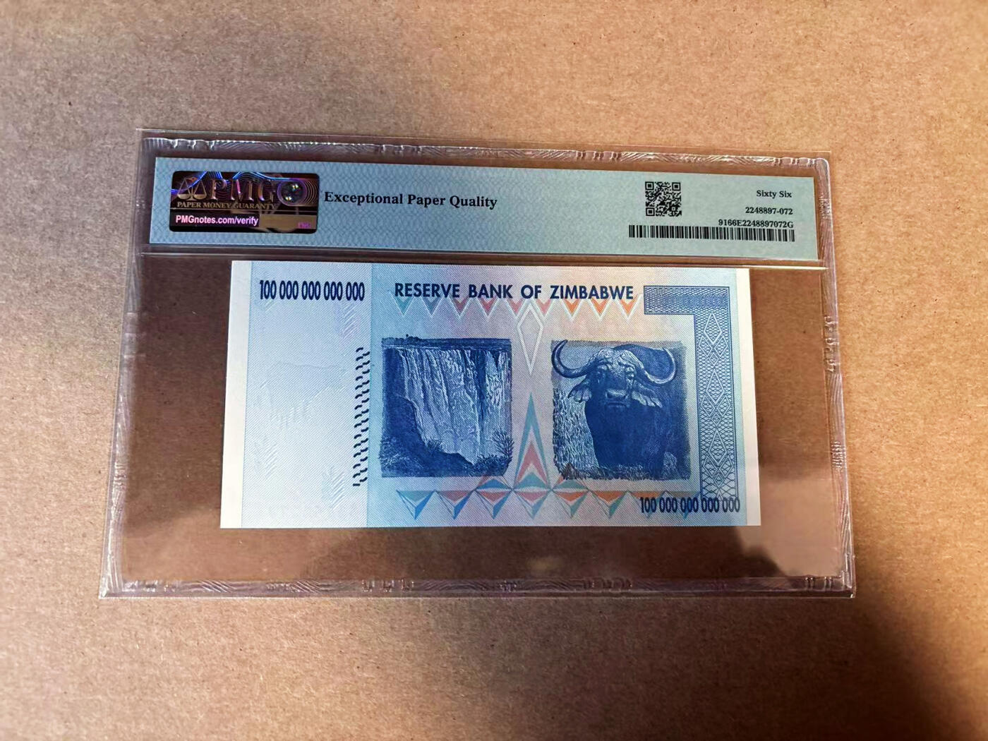 【Blue Auction】✨世界纸币精拍第583期【精】 【AA】津巴布韦 2008年100万亿元 PMG66EPQ 