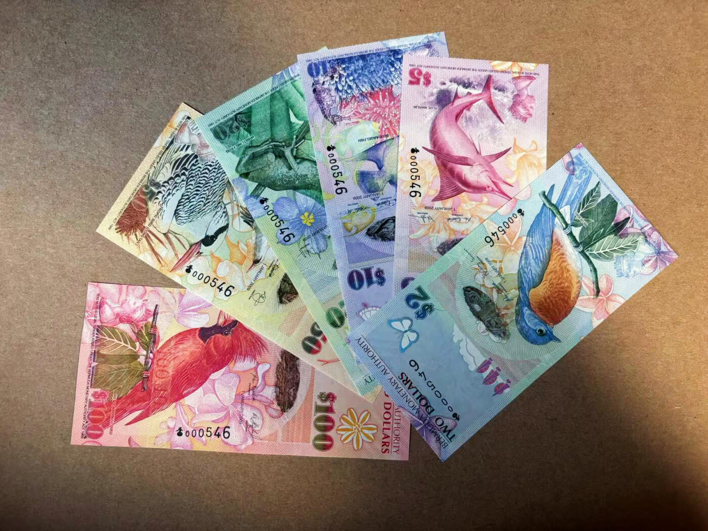 【Blue Auction】✨世界纸币精拍第583期【精】  【洋葱冠 全同546小号 含获奖钞 一组6张】百慕大 2009年2-100元 设计精美 全新UNC 如今全同套装少见