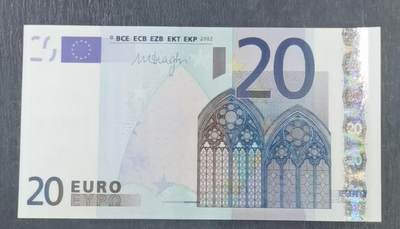 欧盟Euro 2002版 20欧元 纸币 三签 全程无4 全新UNC - 欧盟Euro 2002版 20欧元 纸币 三签 全程无4 全新UNC