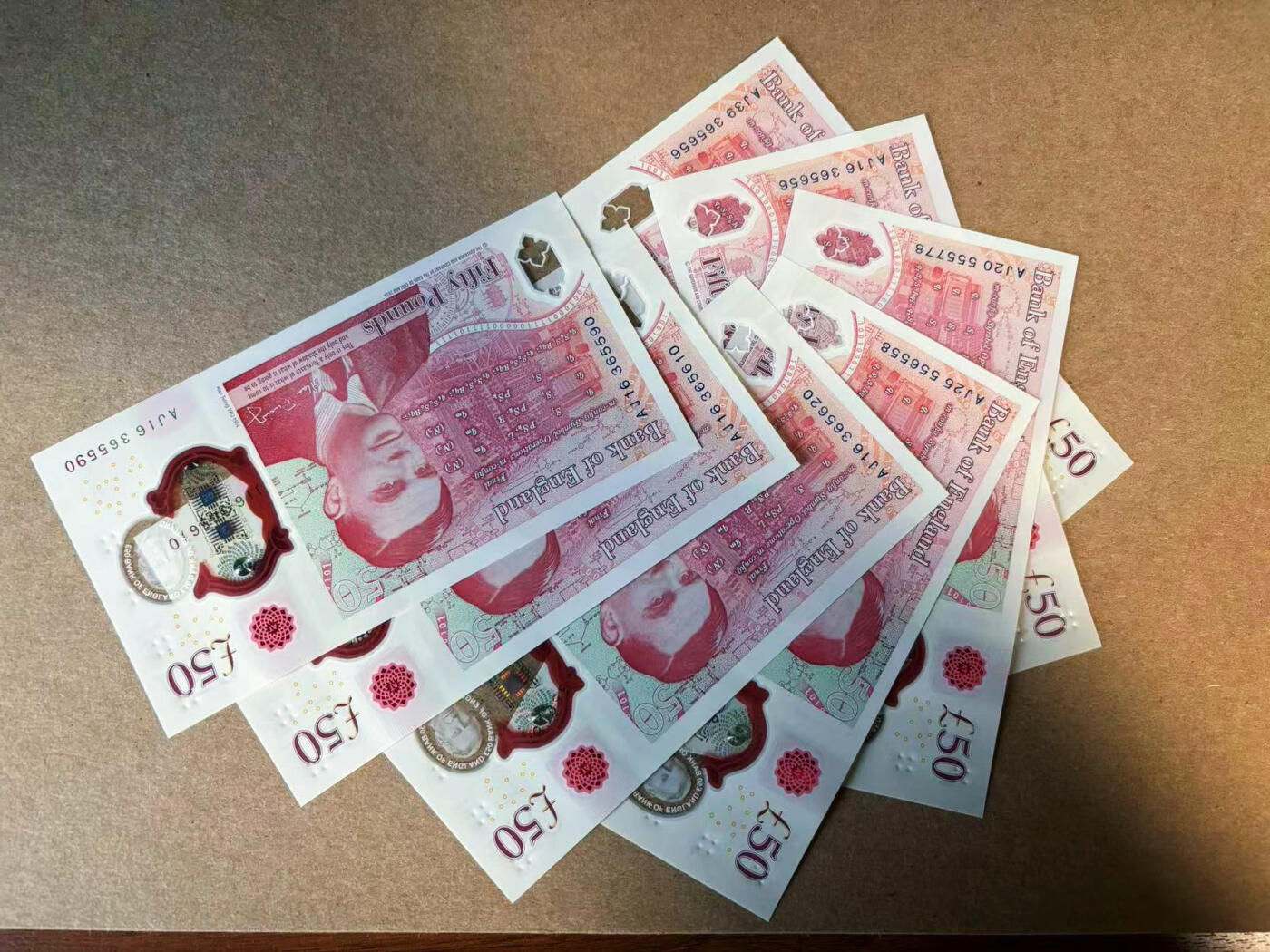 【Blue Auction】✨世界纸币精拍第583期【精】 【一组7张含无47】英国 2024年50镑 全新UNC