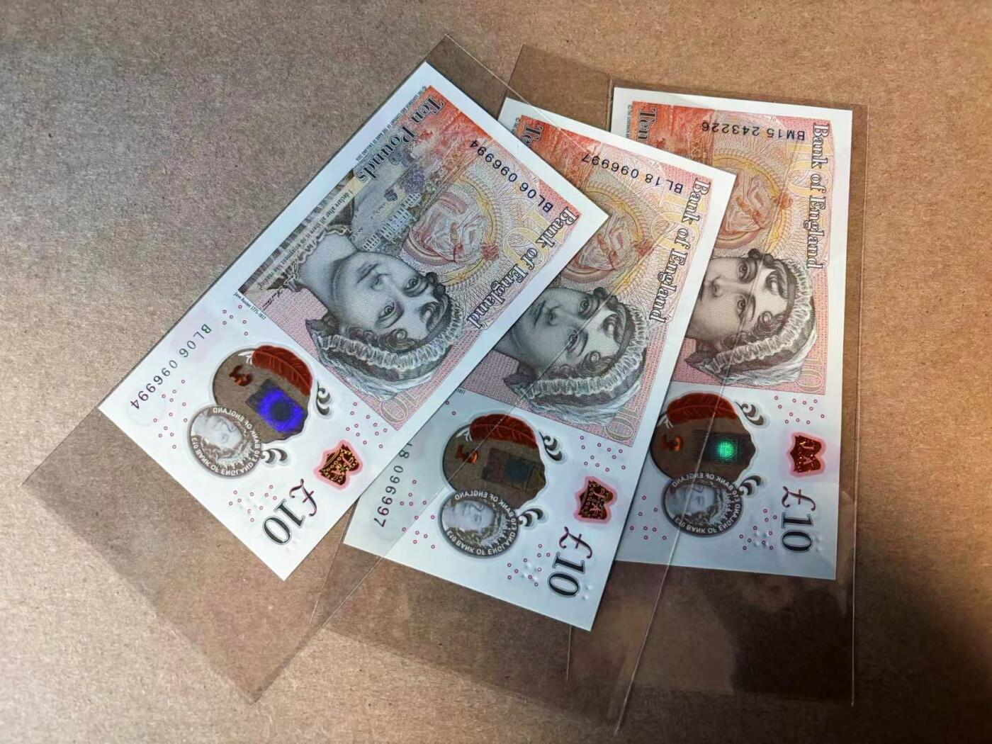 【Blue Auction】✨世界纸币精拍第583期【精】 【一组3张】英国 2016年10镑 全新UNC