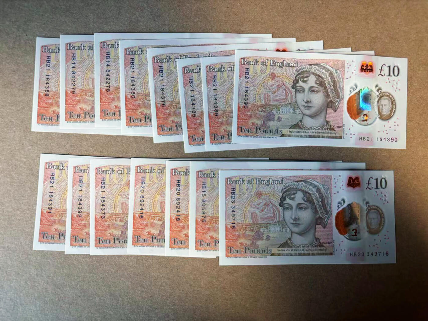 【Blue Auction】✨世界纸币精拍第583期【精】 【一组15张】英国 2024年10镑 全新UNC