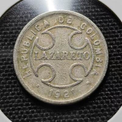 KK钱币收藏小铺  第178期 2月预留时间 每日一拍 周末发货 - 1921 哥伦比麻风币2分 少见