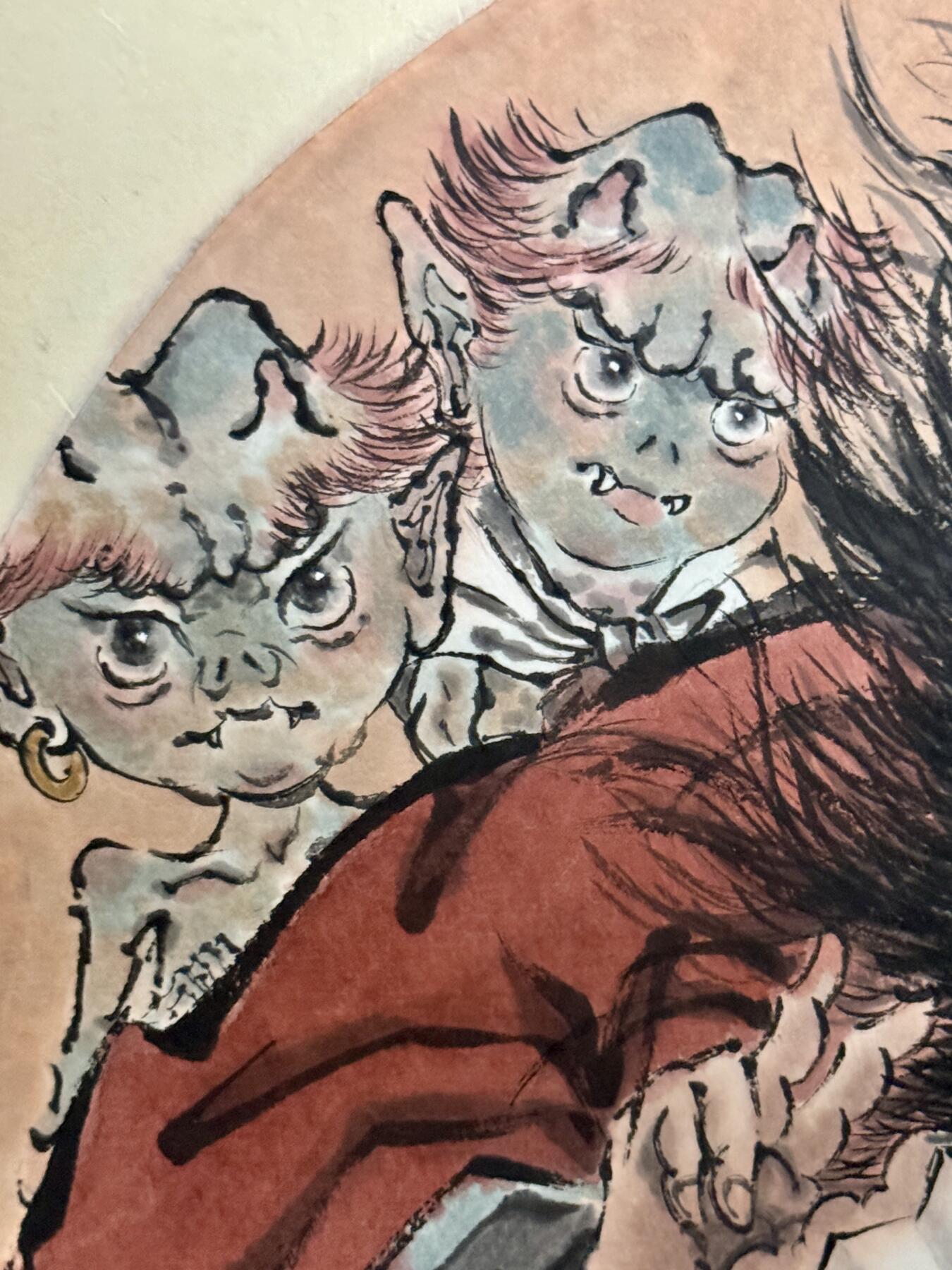 白泽拍卖卡牌手绘专场第9期（檐飞数片雪，瓶插一枝梅） 2024 马马手绘画 福在眼前 尺寸：28cm*28cm