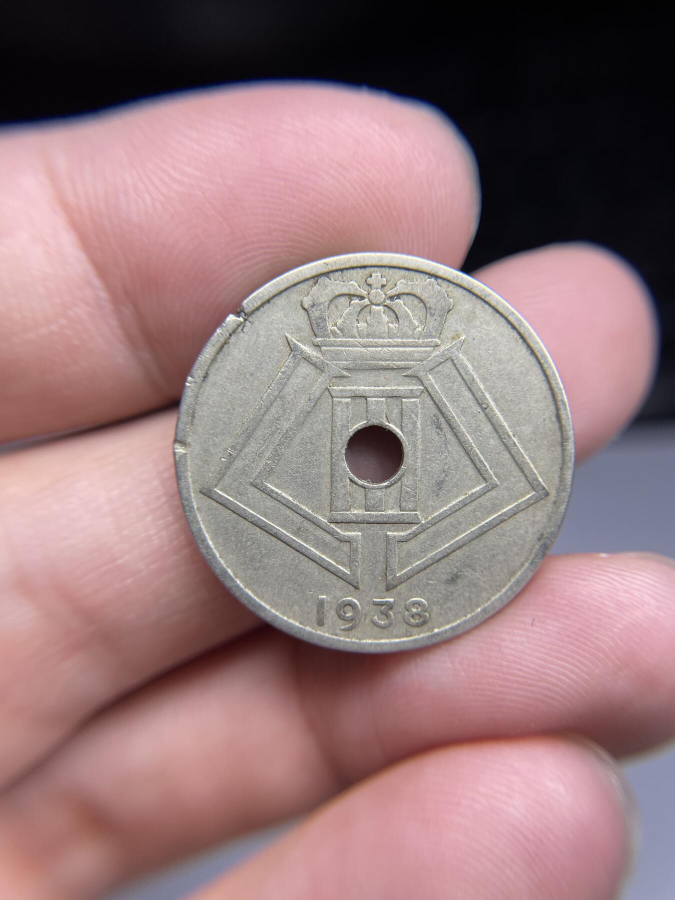 每日一拍，2024年集古藏今外币拍卖第十八期-第3场—（总第173拍），可以寄存60天，满160元包邮。 1938年比利时25分