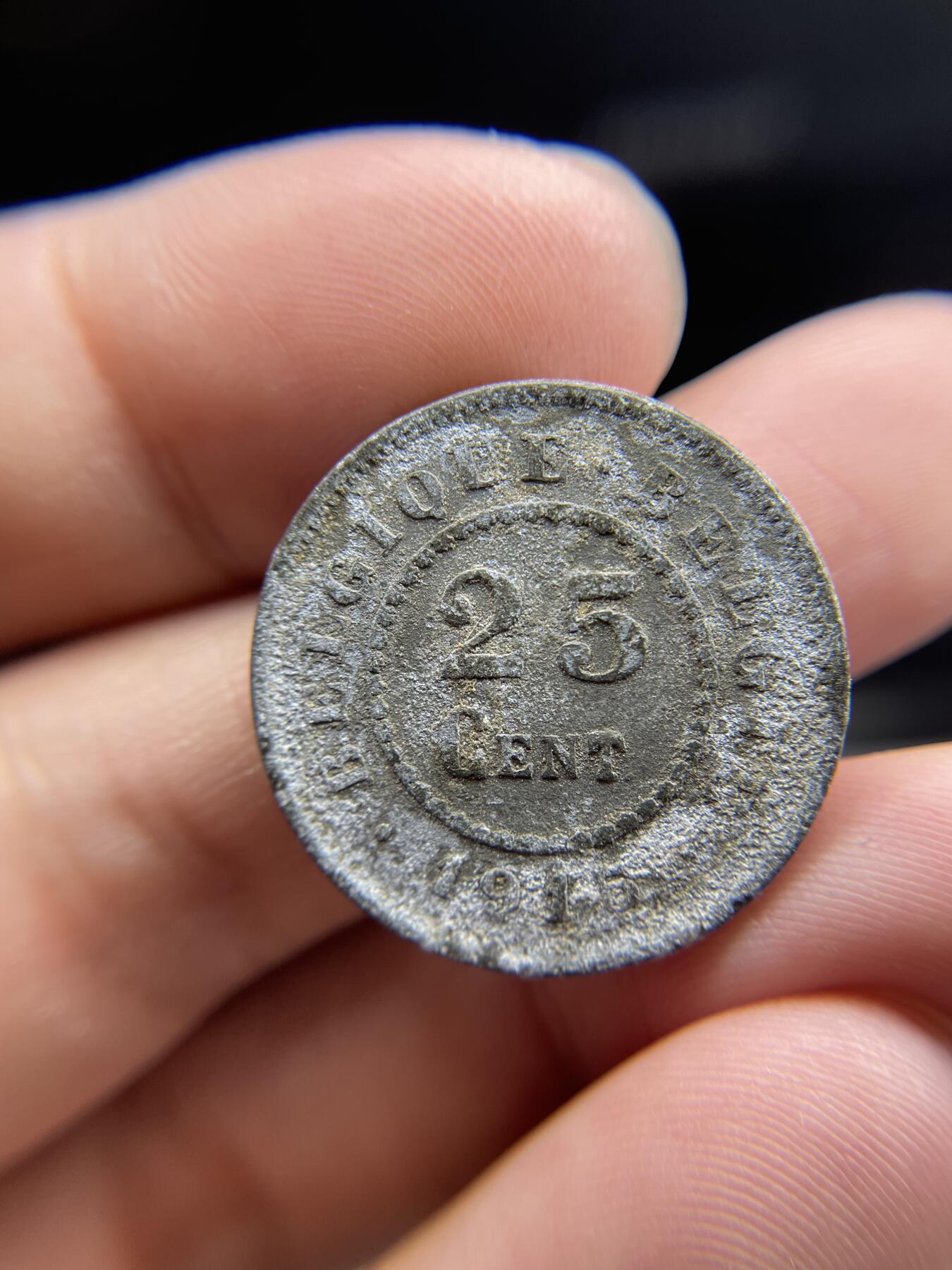 每日一拍，2024年集古藏今外币拍卖第十八期-第3场—（总第173拍），可以寄存60天，满160元包邮。 1916年比利时25分