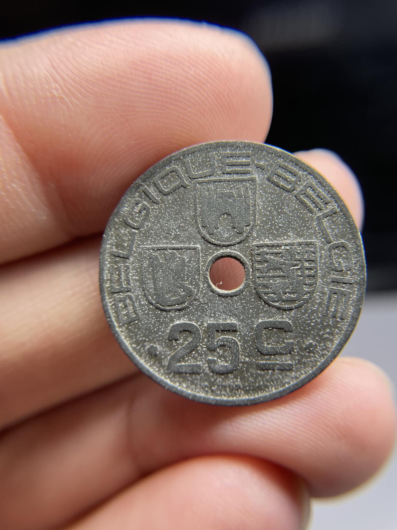 每日一拍，2024年集古藏今外币拍卖第十八期-第3场—（总第173拍），可以寄存60天，满160元包邮。 1942年比利时25分