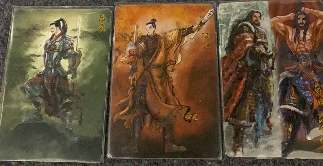 龍虎卡牌ᴿ XIII（万物皆可） 粗闪卡3张 权迎东三国英雄谱-吕蒙&陆逊&夏侯惇夏侯渊合体卡（日漫卡尺寸）