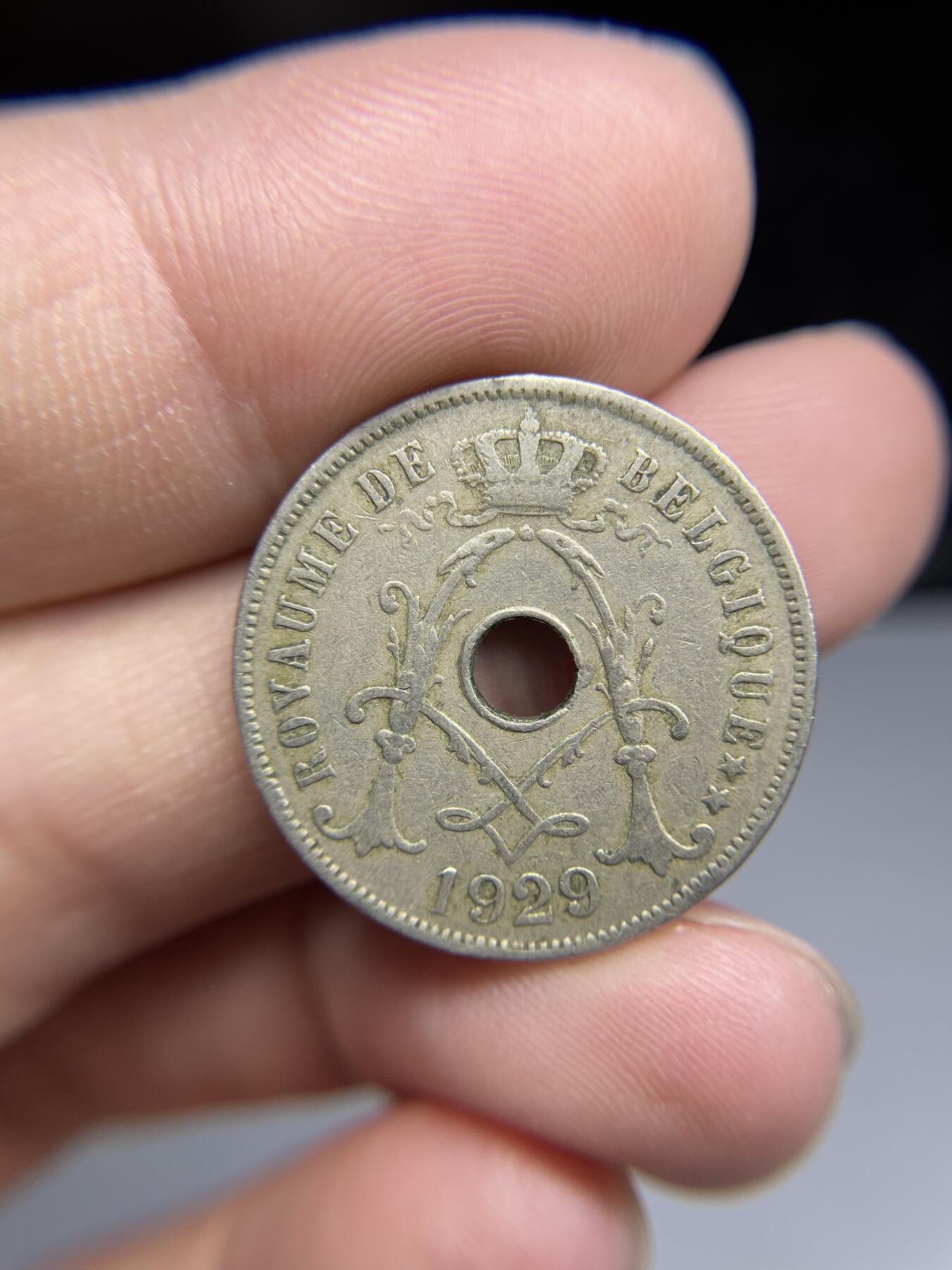 每日一拍，2024年集古藏今外币拍卖第十八期-第3场—（总第173拍），可以寄存60天，满160元包邮。 1929年比利时25分