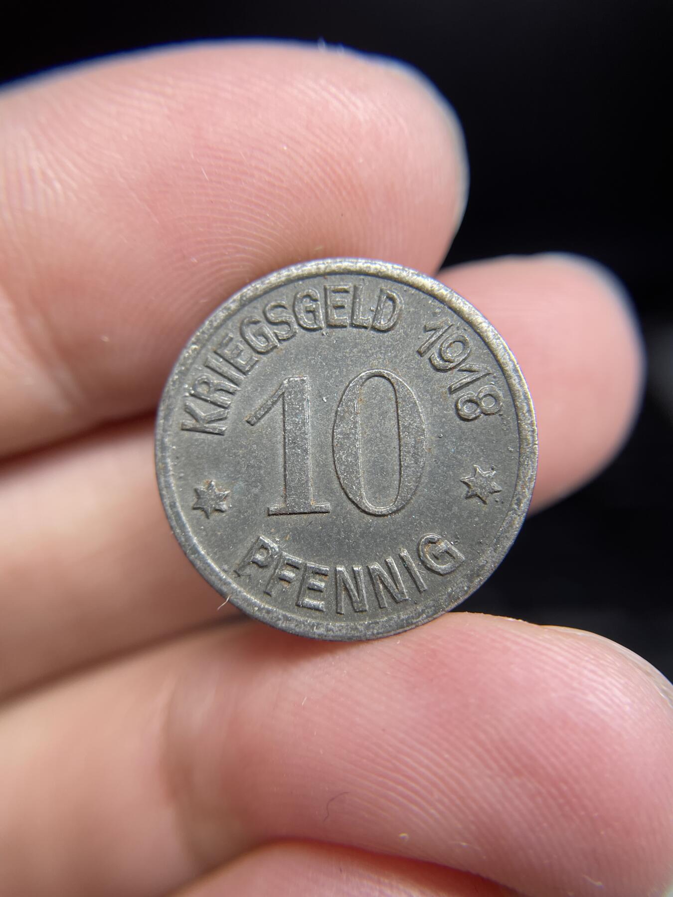 每日一拍，2024年集古藏今外币拍卖第十八期-第3场—（总第173拍），可以寄存60天，满160元包邮。 1918年德国紧急状态币10芬尼