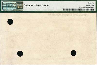 宜和2024年秋季拍卖会-纸币专场 民国十三年（1924年）交通银行华德路版壹圆，枣红色刷色（与流通票不同），单面样本券，正背共2枚，均为PMG 66EPQ，正面印有代号“506”字样；PMG评级记录显示，正背面均仅此1枚评级入壳，品相卓绝，不可超越，圈内前辈出品，稀缺资源型藏品，值得入手把玩