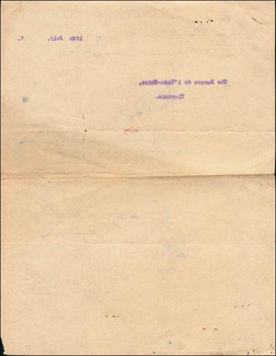 宜和2024年秋季拍卖会-纸币专场 1917改1937年横滨正金银行壹百圆，流通票改作样本，青岛改天津地名，加盖“CANCELLED”，附横滨正金银行天津分行寄往东方汇理银行天津分行的信件及信封，九成新，珍罕。1937年，横滨正金银行将库存的青岛地名壹圆、伍圆、壹佰圆券三种面值加印天津地名发行，现所见一般为流通票改样本
