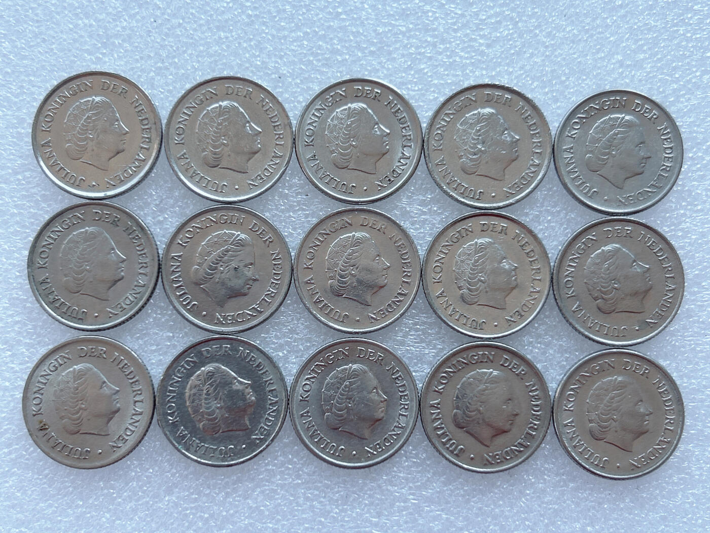 第一海外回流一元起拍收藏 散集专场. 第143期 荷兰25分朱丽安娜女王版 15枚