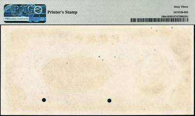 宜和2024年秋季拍卖会-纸币专场 民国三十一年（1942年）中国银行美钞版壹仟圆样本券，正背共2枚，宋汉章·贝祖贻签名，国内存档样本，印有美钞代号“F11173”，正面PMG 63/Printer's Stamp，背面PMG 64/Printer's Stamp。资深藏家出品，配套集藏