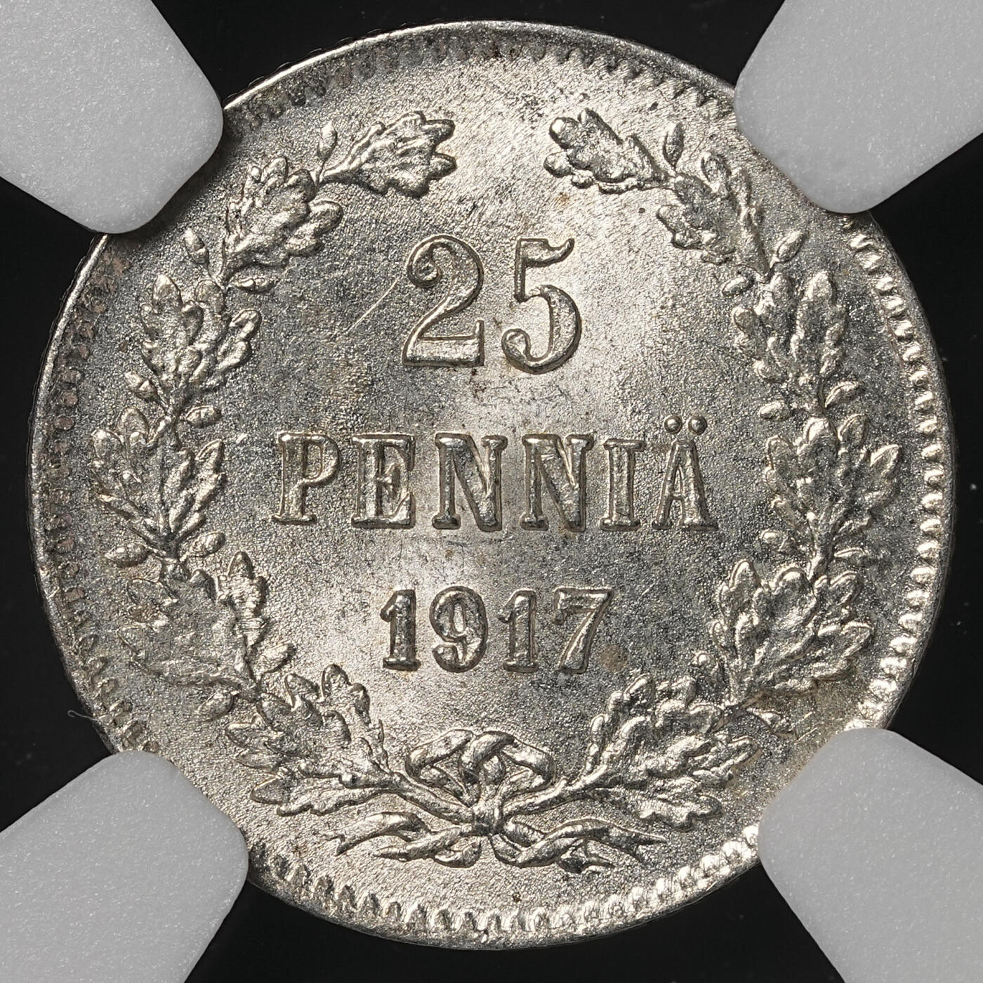 修遠堂世界钱币第四十八期 全场包邮 NGC评级 1916-1917年俄占芬兰小银币两枚