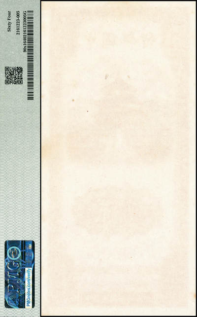 宜和2024年秋季拍卖会-纸币专场 民国三十年（1941年）中国银行竖式天坛图红色贰毫单面样本券，仅正面，PMG 64