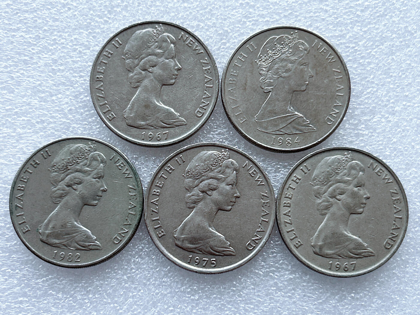 第一海外回流一元起拍收藏 散集专场. 第143期 新西兰几维鸟20分 5枚