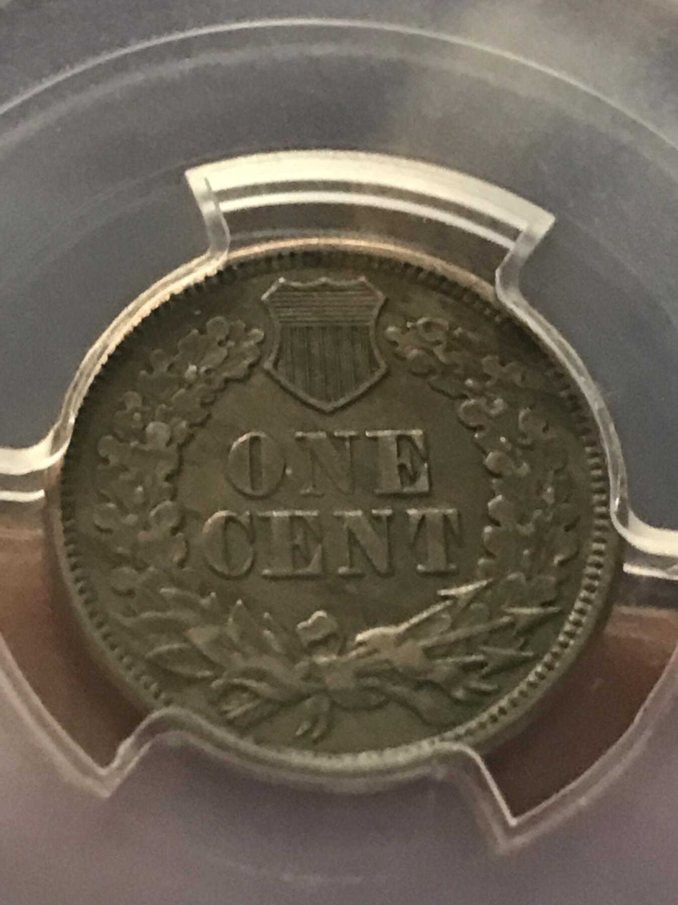 PCGS评级AU55美国1903年一美分铜币原味老包浆