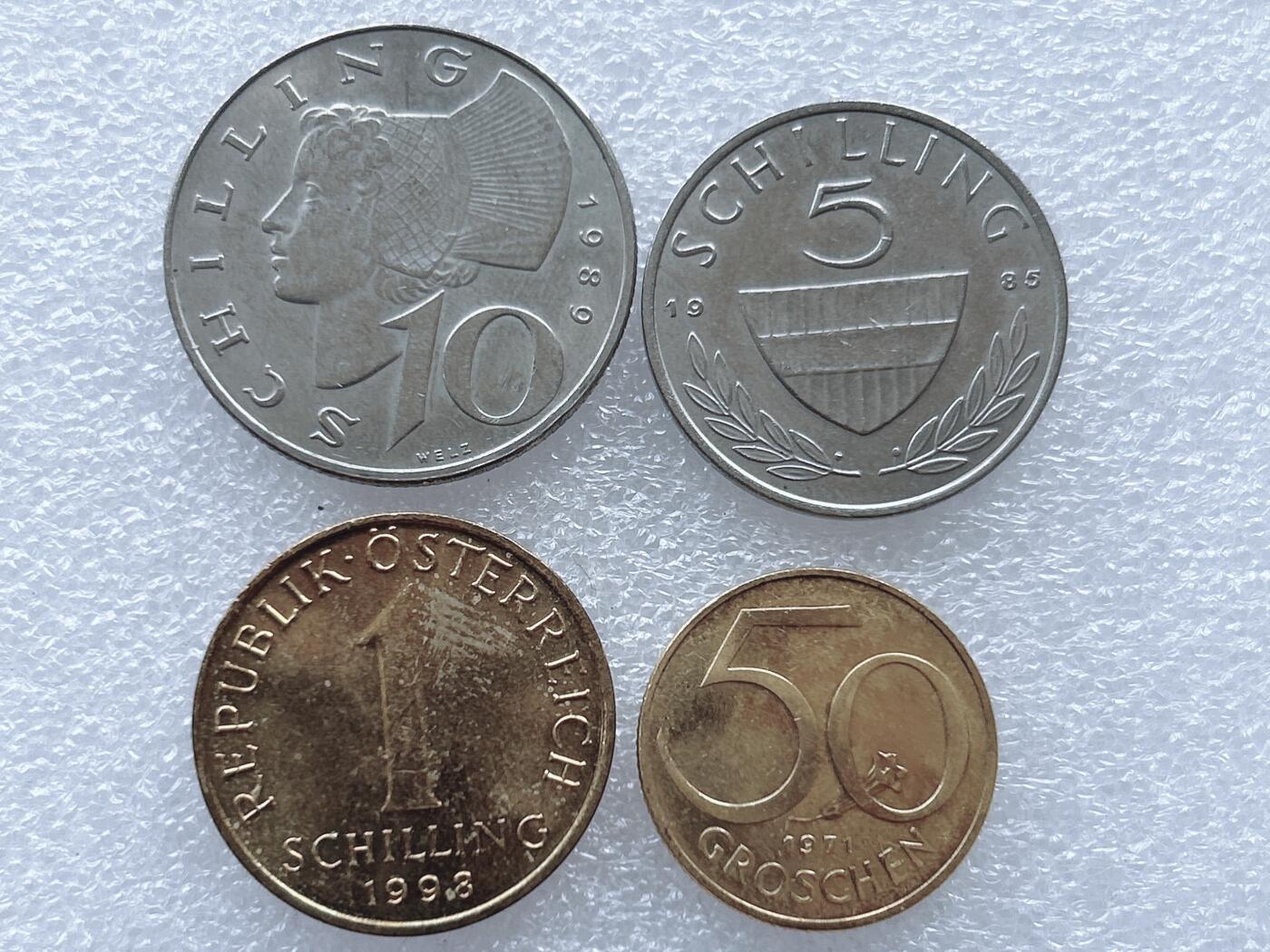 第一海外回流一元起拍收藏 散集专场. 第143期 奥地利硬币4枚