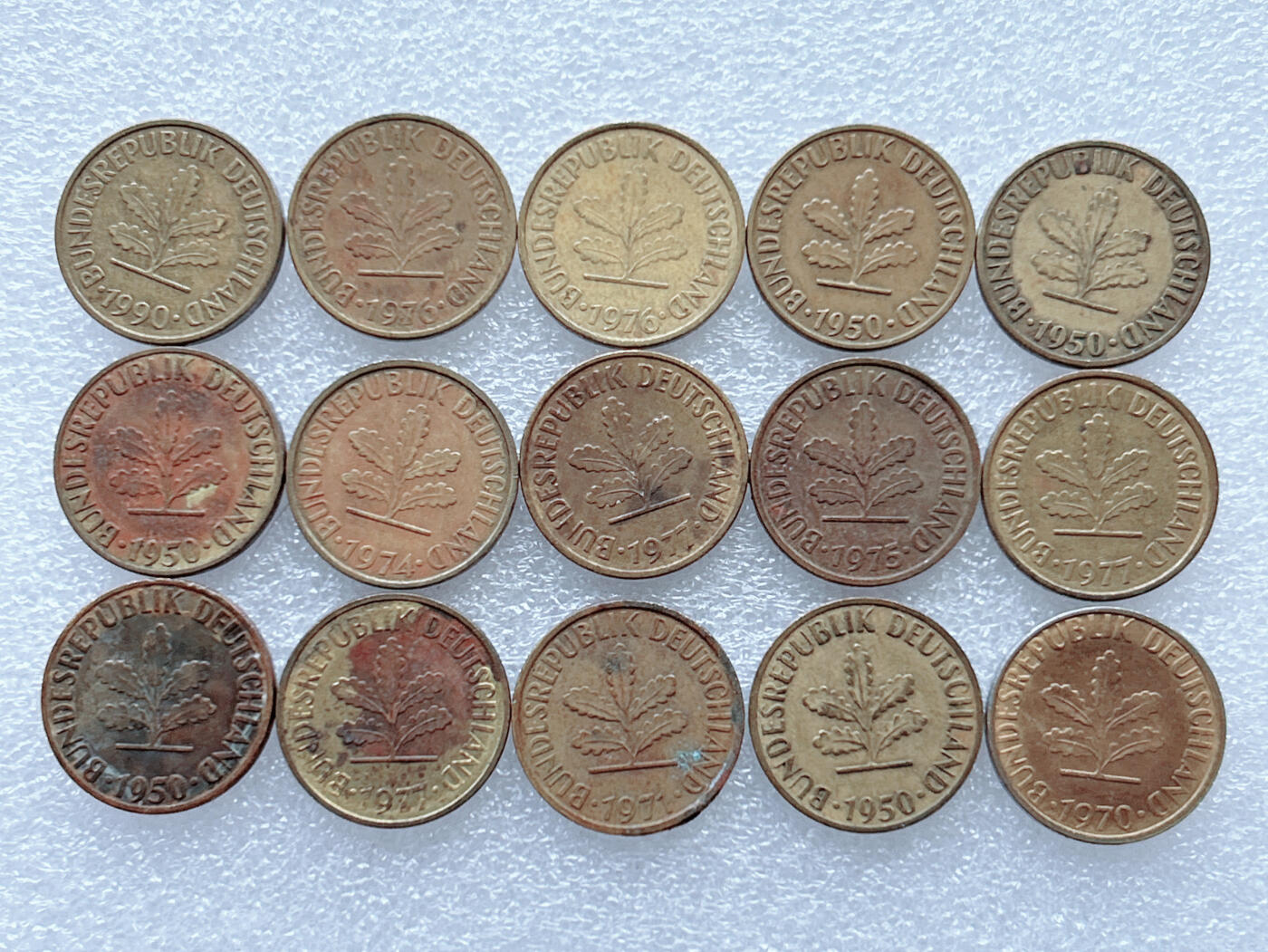 第一海外回流一元起拍收藏 散集专场. 第143期 德国5芬尼 15枚