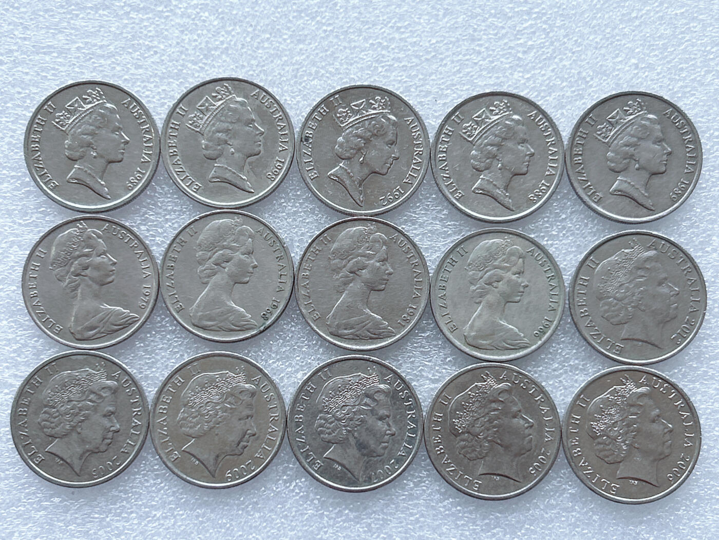 第一海外回流一元起拍收藏 散集专场. 第143期 澳大利亚10分 15枚