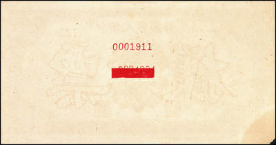 宜和2024年秋季拍卖会-纸币专场 1949年第一版人民币“推车与耕地”壹仟圆单面票样，正背共2枚，票样号对号，沈阳东北银行工业处印制；八成新，有斑
