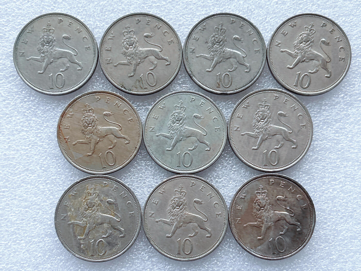 第一海外回流一元起拍收藏 散集专场. 第143期 英国青年女王10便士 大版 10枚