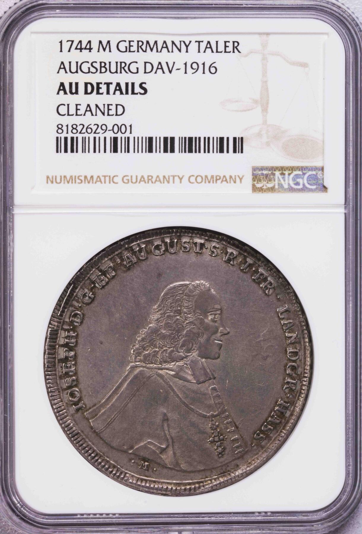 NGC-AUD 1744神罗统治下德意志邦国奥格斯堡主教泰勒银币