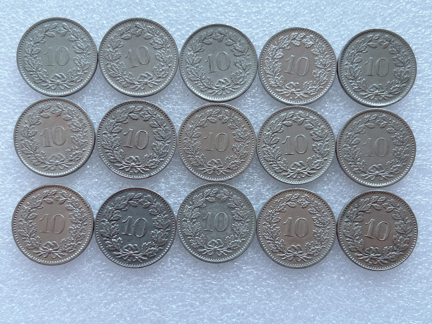 第一海外回流一元起拍收藏 散集专场. 第143期 瑞士10分 15枚