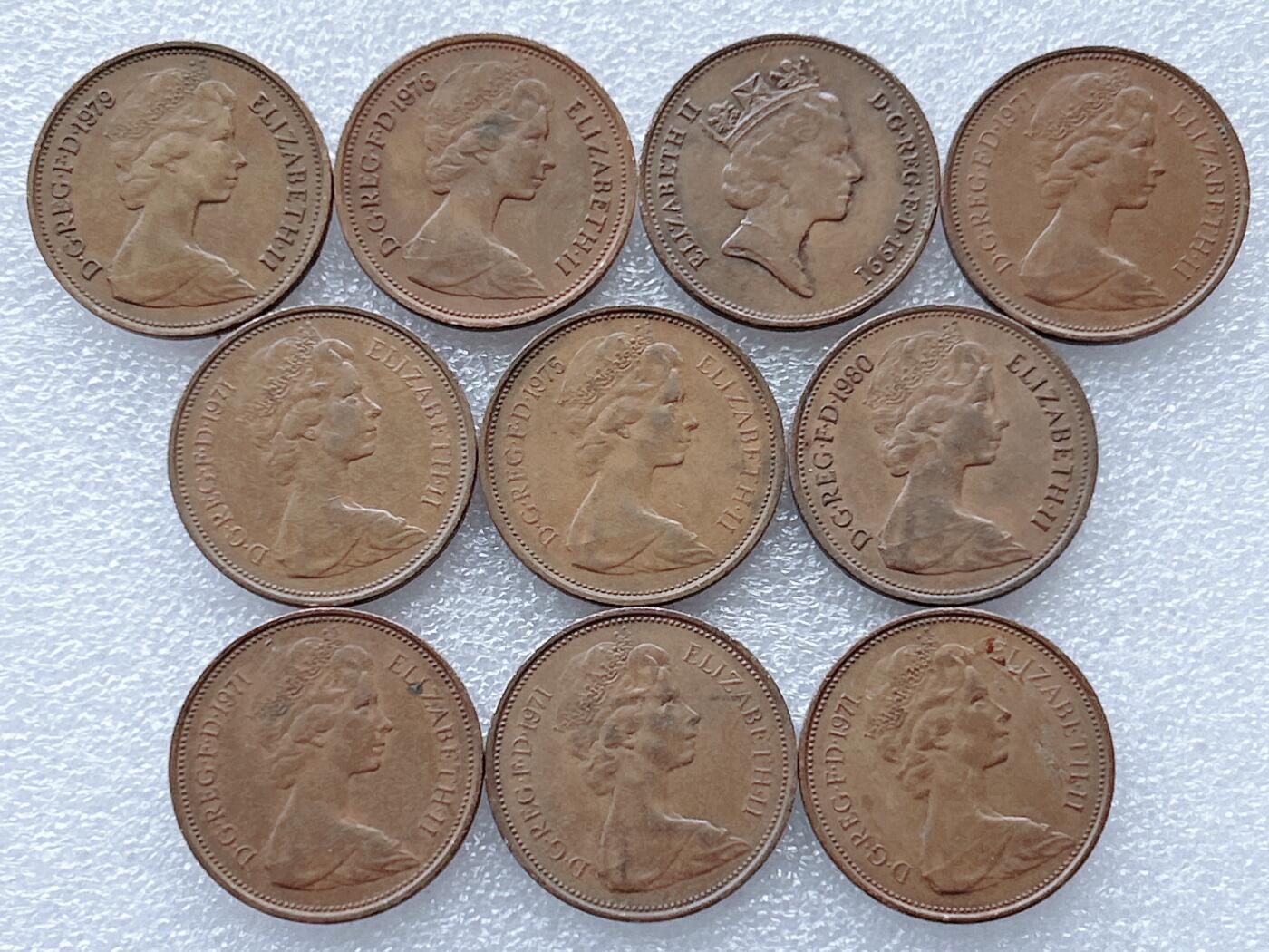 第一海外回流一元起拍收藏 散集专场. 第143期 英国2便士 10枚