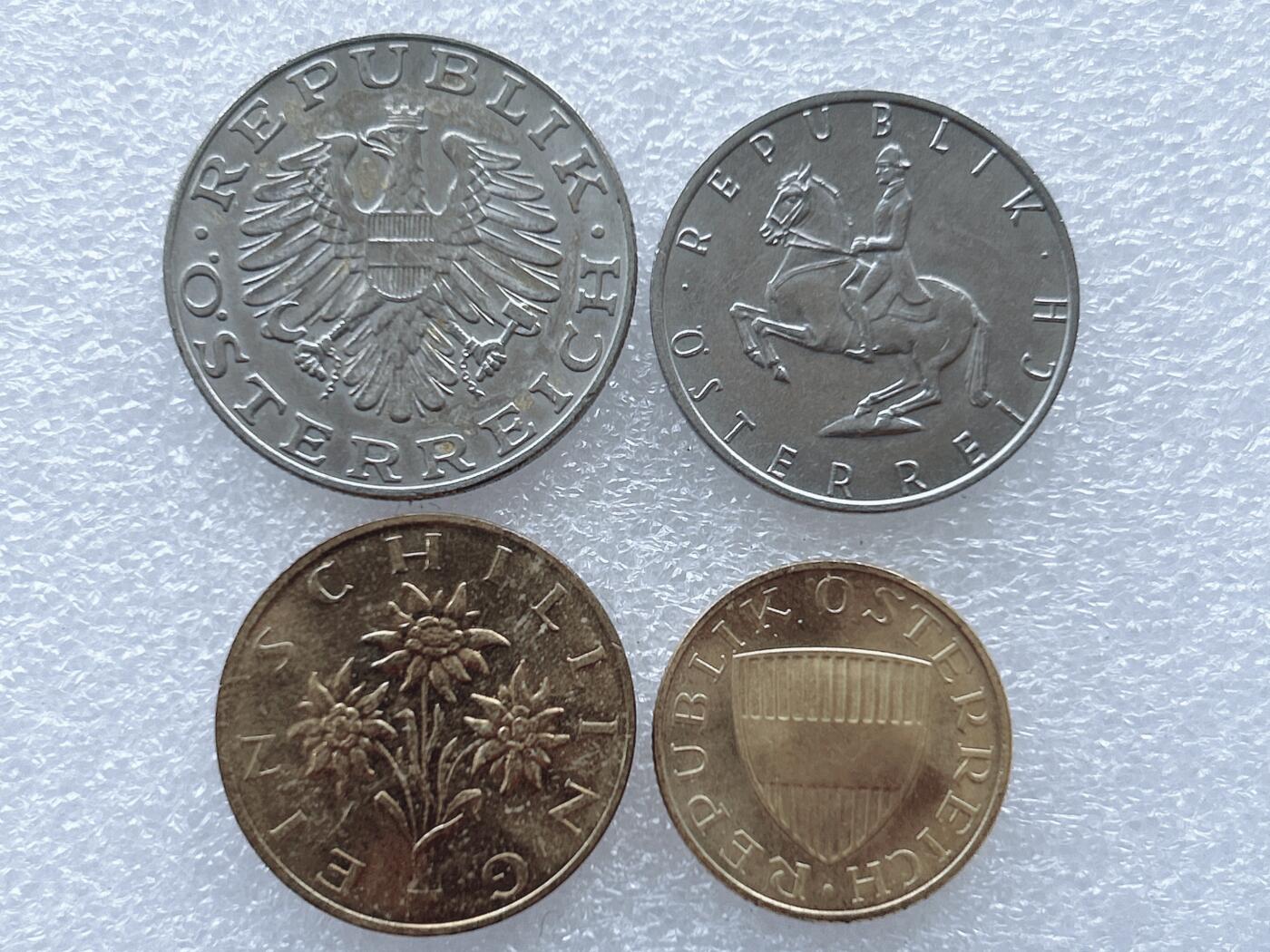 第一海外回流一元起拍收藏 散集专场. 第143期 奥地利硬币4枚