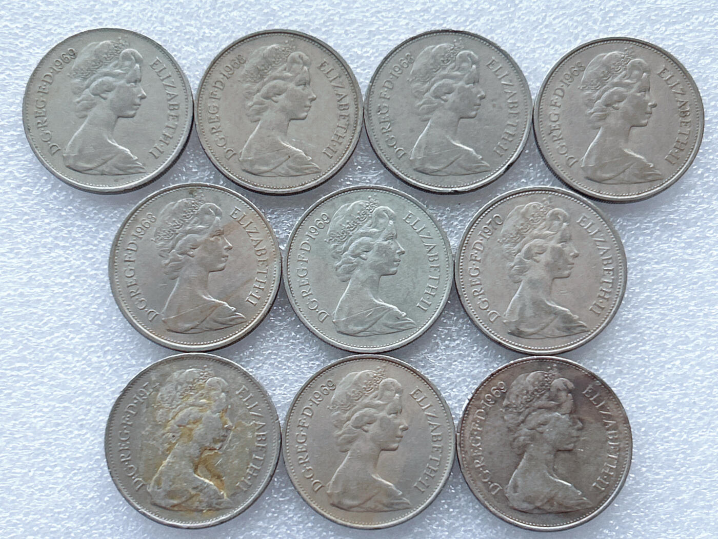 第一海外回流一元起拍收藏 散集专场. 第143期 英国青年女王10便士 大版 10枚