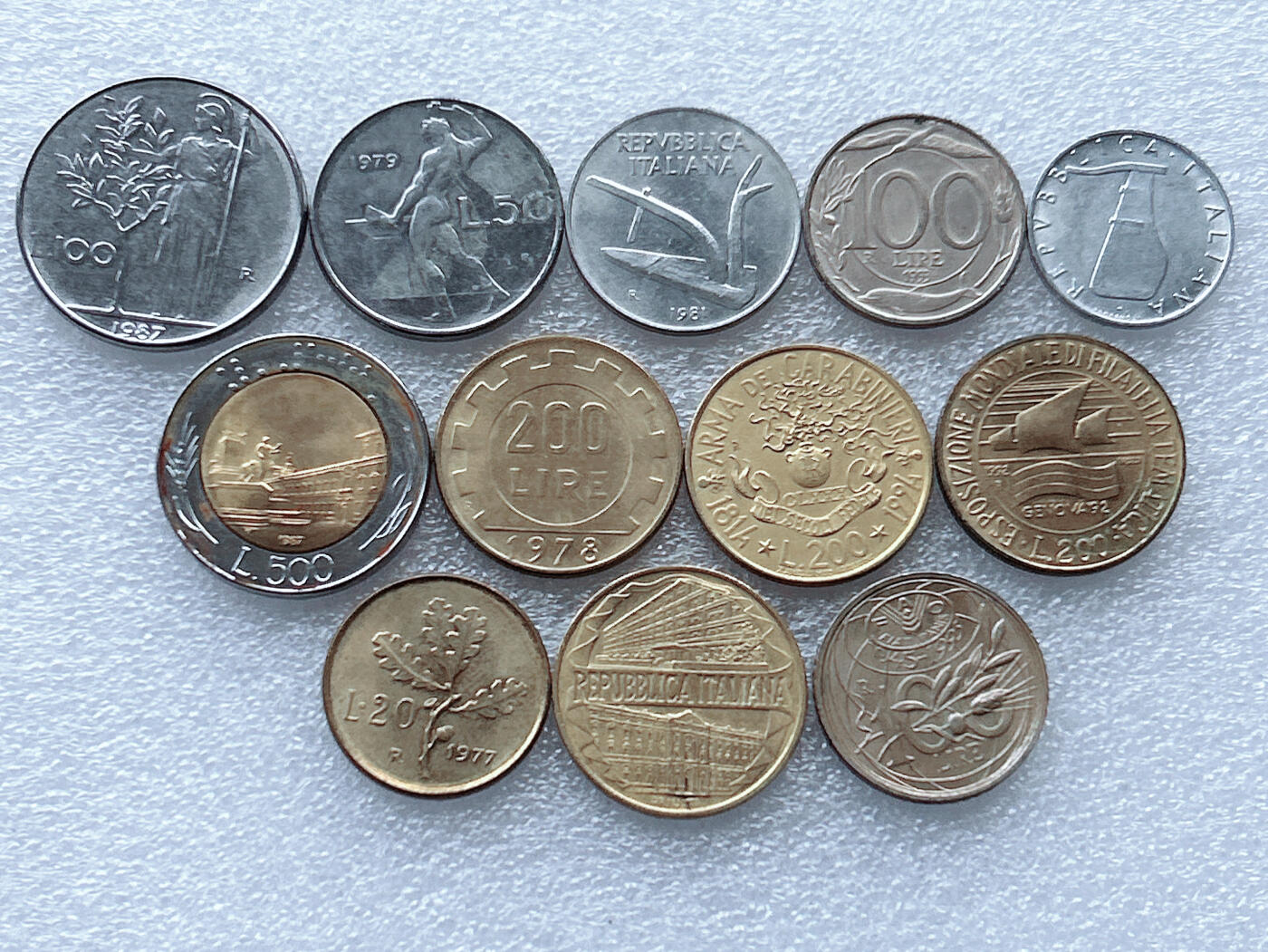 第一海外回流一元起拍收藏 散集专场. 第143期 意大利硬币12枚