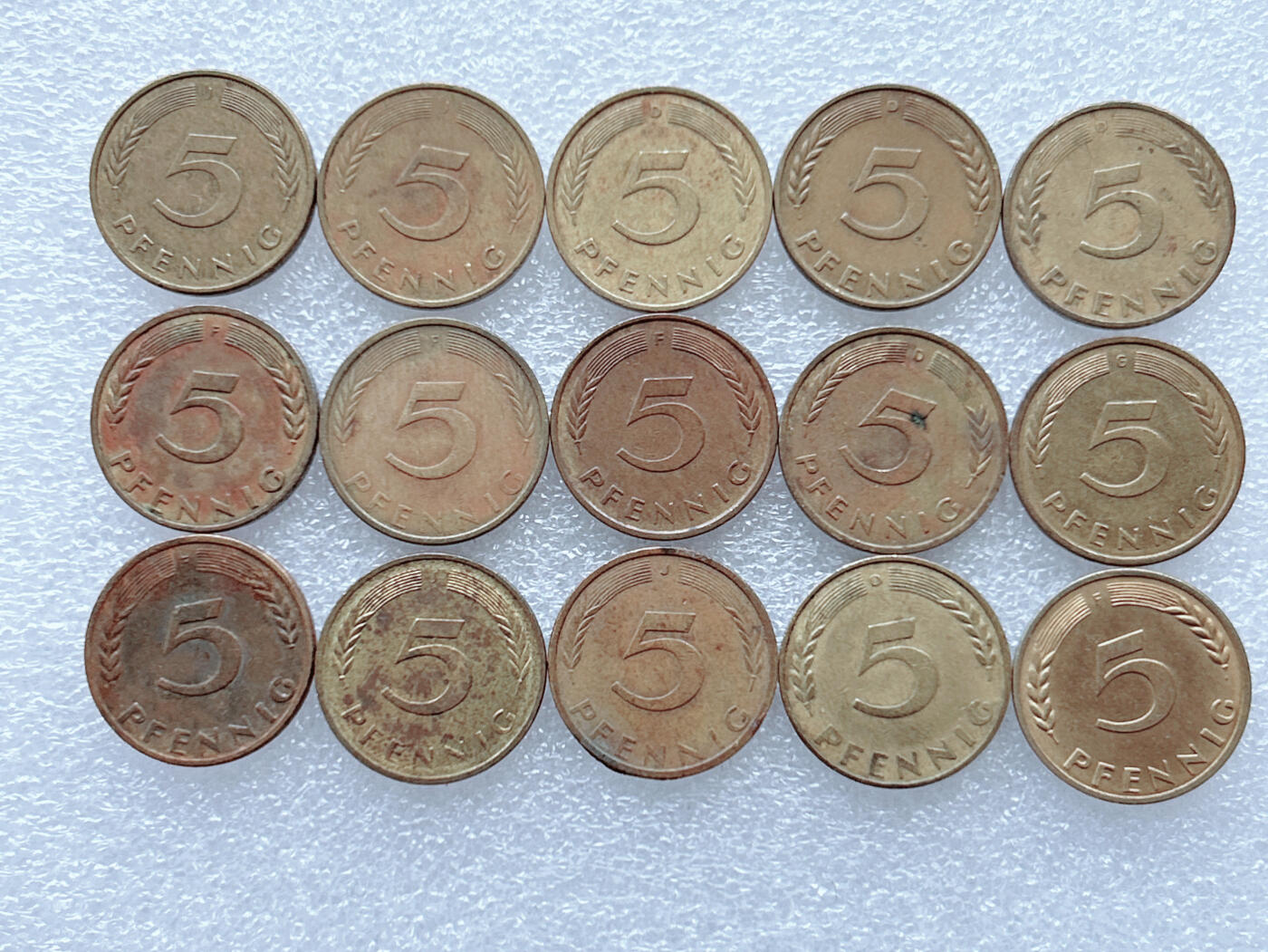 第一海外回流一元起拍收藏 散集专场. 第143期 德国5芬尼 15枚