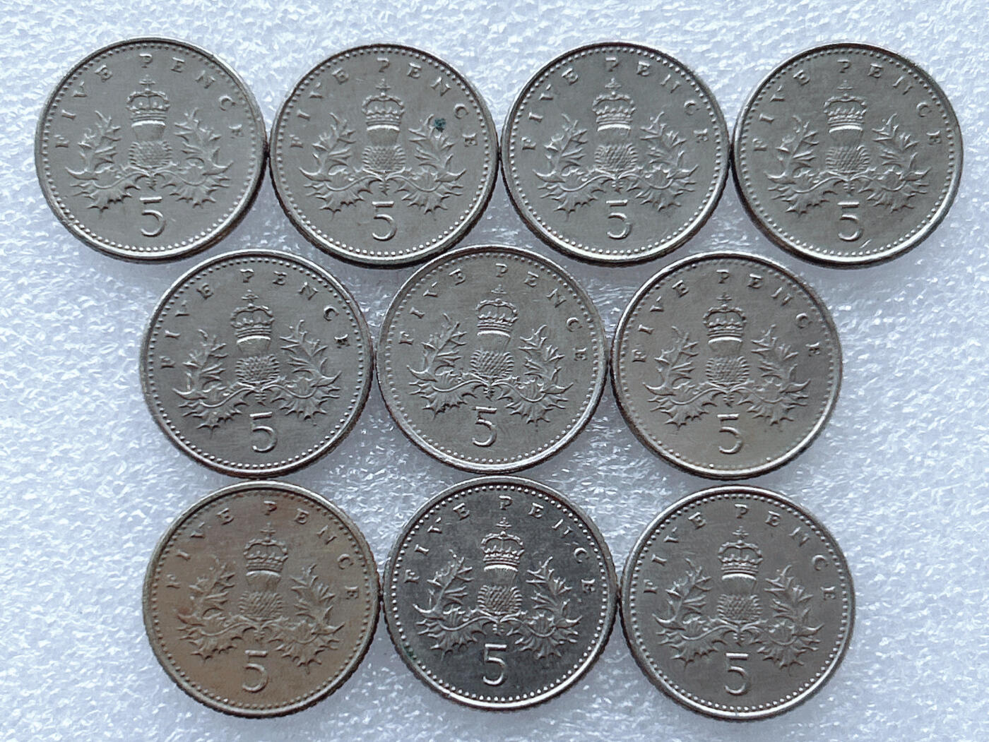 第一海外回流一元起拍收藏 散集专场. 第143期 英国5便士 小版 10枚