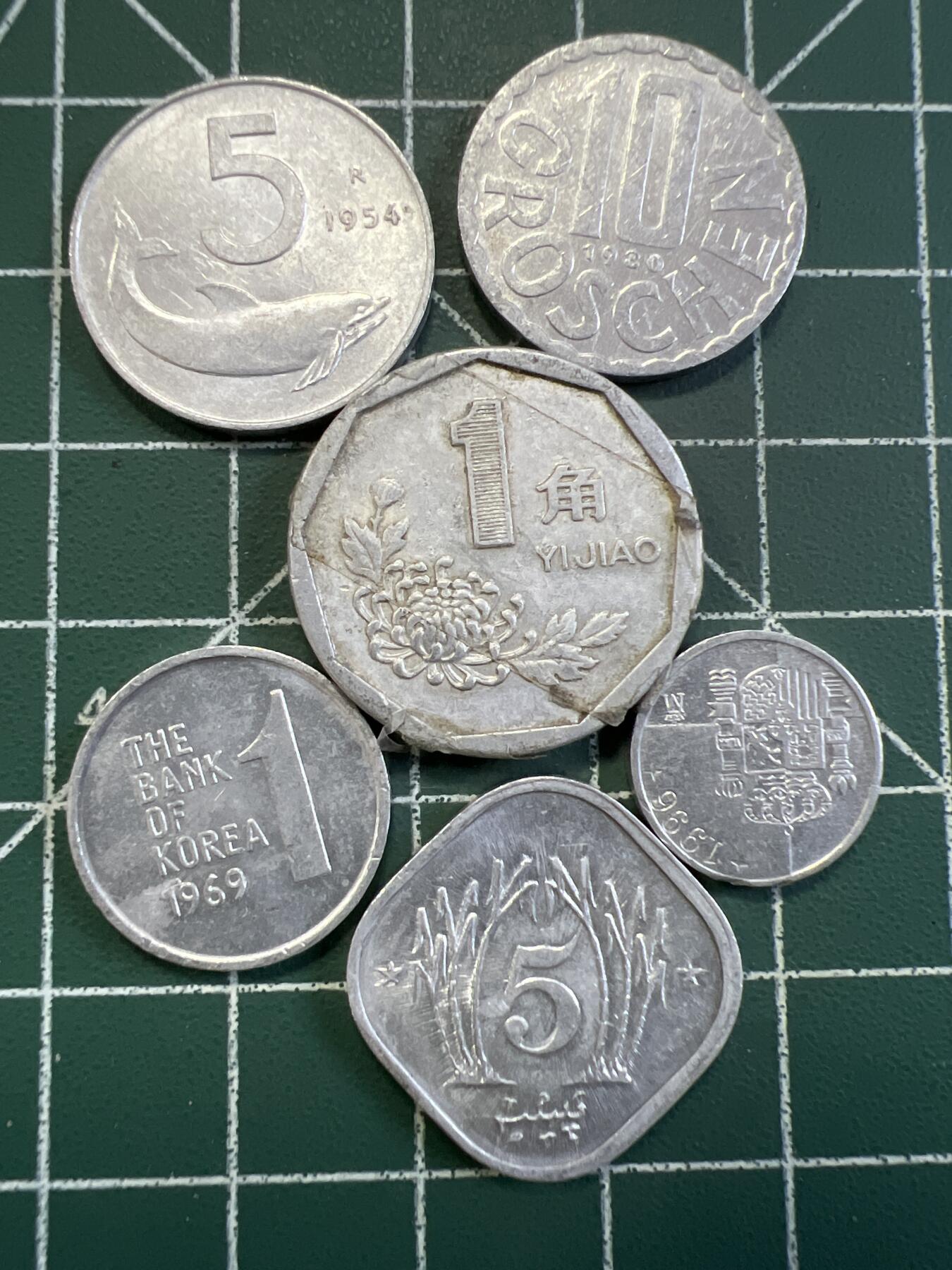 第766期  硬币专场 （无押金，捡漏，全场50包邮，偏远地区除外，接收代拍业务，本店十天发一次货） 铝币6枚